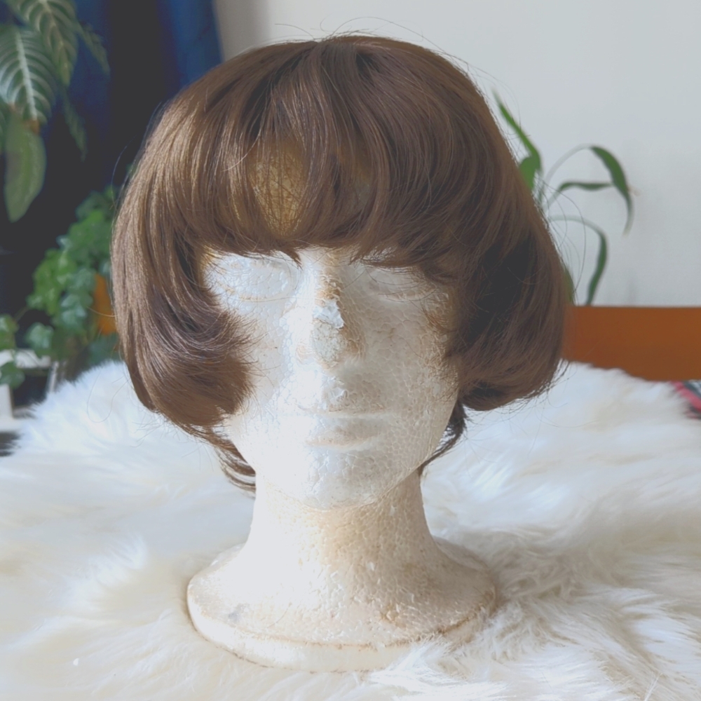 Vintage Christian Dior Short Hair Wig NY Paris Diorina Exclusive Blend Brown.